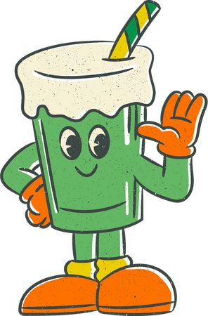 Retro St. Patrick’s Day Cartoon Drink